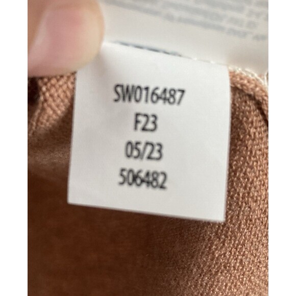 Smartwool Colorblock Pine Shadow Merino Blend Sweater LARGE Tan Long Sleeve - Picture 6 of 8